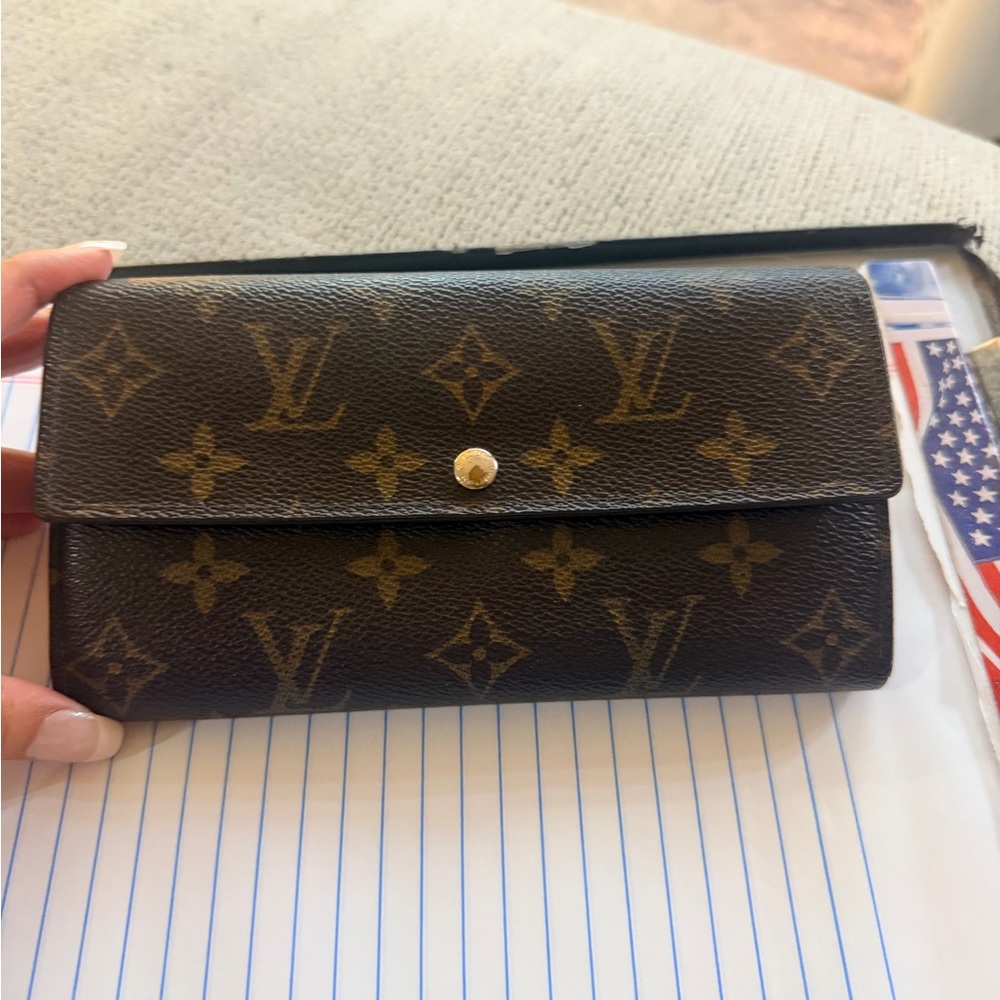 Louis Vuitton Monogram Wallet in Brown and Tan
